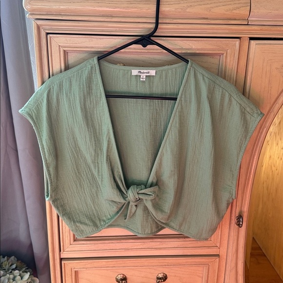 Madewell Tie Front Gauze Top - Picture 5 of 9